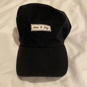 AF ACADEMY FITS HERE TO STAY BLACK CAP HAT COTTON